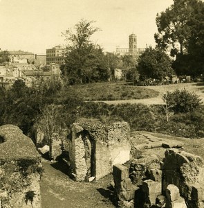 Italy Roma Palatine Hill Casa di Livia Old NPG Stereo Stereoview Photo 1900