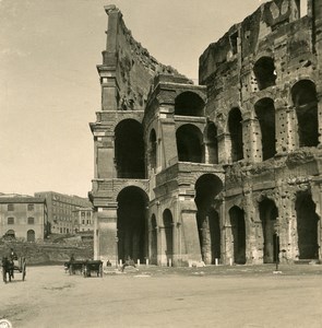 Italy Roma Coliseum Colosseum Facade Detail Old NPG Stereo Stereoview Photo 1900