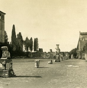 Italy Roma Palatine Hill Peristyle Old NPG Stereo Stereoview Photo 1900