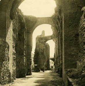 Italy Roma Palatine Hill Palace of Settimio Severo Old NPG Stereo Photo 1900