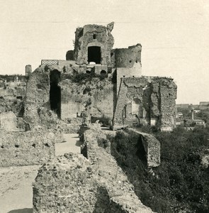 Italy Roma Palatine Hill Palace of Settimio Severo Old NPG Stereo Photo 1900