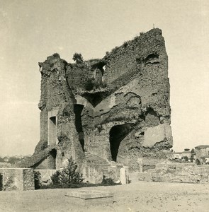 Italy Roma Palatine Hill Temple of Adriano Old NPG Stereo Stereoview Photo 1900