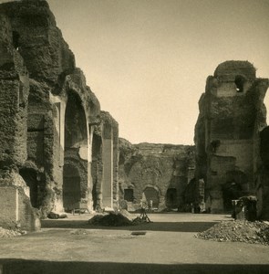 Italy Roma Baths of Caracalla Old NPG Stereo Stereoview Photo 1900