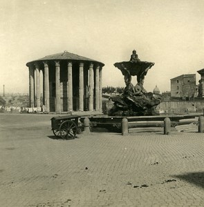 Italy Roma Temple of Fortune Old NPG Stereo Stereoview Photo 1900