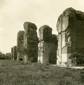 Italy Roma Baths of Caracalla Old NPG Stereo Stereoview Photo 1900