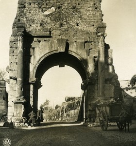 Italy Roma Arch of Druso Old NPG Stereo Stereoview Photo 1900