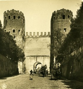 Italy Roma Door San Sebastiano Old NPG Stereo Stereoview Photo 1900