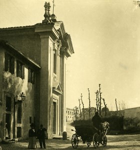 Italy Roma Church Quo Vadis Old NPG Stereo Stereoview Photo 1900