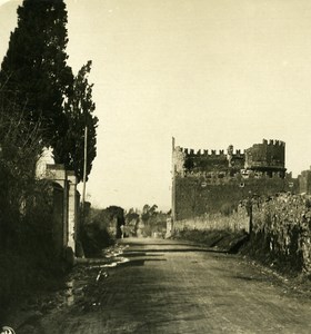 Italy Roma Via Appia Tombs of Cecilia Metella Old NPG Stereo Photo 1900