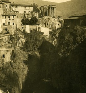 Italy Roma Tivoli Temple of Sibilia Old NPG Stereo Stereoview Photo 1900