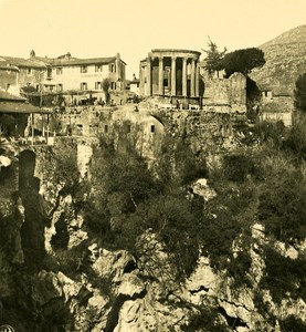 Italy Roma Tivoli Temple of Sibilia Old NPG Stereo Stereoview Photo 1900