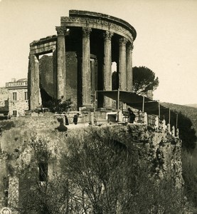 Italy Roma Tivoli Temple of Sibilia Old NPG Stereo Stereoview Photo 1900