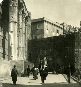 Italy Roma Temple of Marte Ultore Old NPG Stereo Stereoview Photo 1900