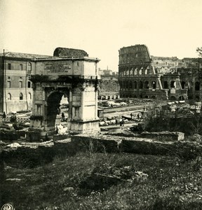 Italy Roma Coliseum Colosseum Old NPG Stereo Stereoview Photo 1900