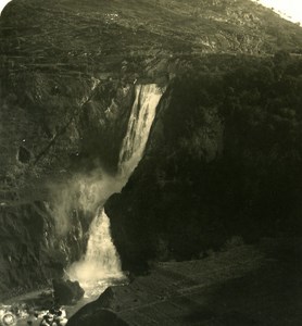 Italy Roma Tivoli Large Fall Old NPG Stereo Stereoview Photo 1900