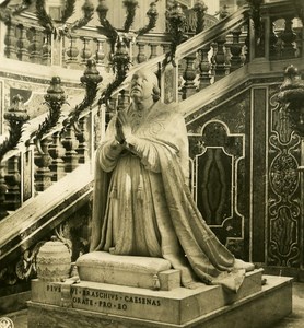 Vatican City St Peter Basilica Detail Pio VI Old NPG Stereo Photo 1900