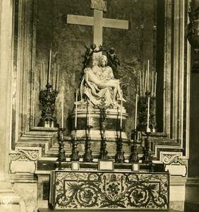 Vatican City St Peter Basilica Detail Old NPG Stereo Stereoview Photo 1900