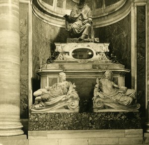 Vatican City St Peter Basilica Detail Old NPG Stereo Stereoview Photo 1900