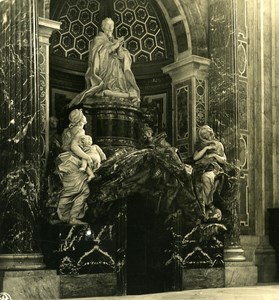 Vatican City St Peter Basilica Detail Old NPG Stereo Stereoview Photo 1900