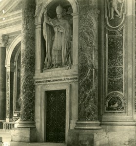 Vatican City St Peter Basilica Detail Old NPG Stereo Stereoview Photo 1900