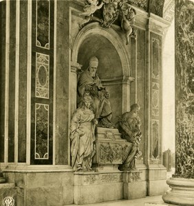 Vatican City St Peter Basilica Detail Old NPG Stereo Stereoview Photo 1900