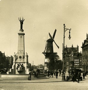 Netherlands Rotterdam Van Hogendorpsplein Old NPG Stereo Stereoview Photo 1900