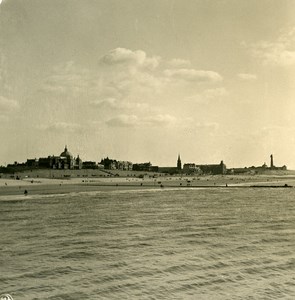 Netherlands Scheveningen Panorama Old NPG Stereo Stereoview Photo 1900