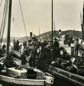 Norway Christiansand Fishermen Old NPG Stereo Stereoview Photo 1900