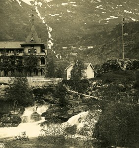 Norway Merok Hotel Union Old NPG Stereo Stereoview Photo 1900