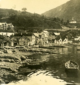 Norway Merok one Street Old NPG Stereo Stereoview Photo 1900