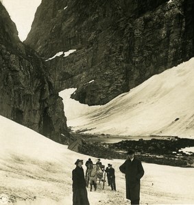 Norway Group on Norangdal Glacier Old NPG Stereo Stereoview Photo 1900