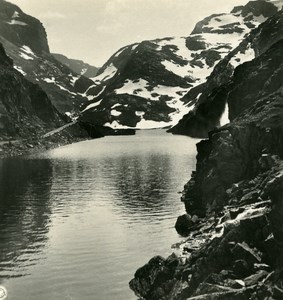 Norway Seljestadsjuvet Hardanger Old NPG Stereo Stereoview Photo 1900