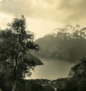 Norway Merok Panorama Old NPG Stereo Stereoview Photo 1900