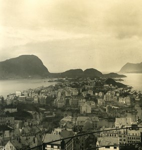 Norway Aalesund Old NPG Stereo Stereoview Photo 1900