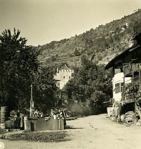 Italy Alps Trentin Chiusa Old NPG Stereo Stereoview Photo 1900