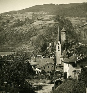 Italy Alps Trentin Chiusa Old NPG Stereo Stereoview Photo 1900