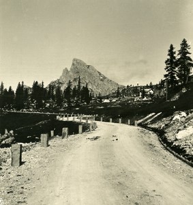 Italy Alps Dolomites Falzarego Pass Old NPG Stereo Stereoview Photo 1900