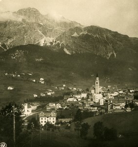 Italy Alps Dolomites Ampezzo Cortina Tofane Old NPG Stereo Stereoview Photo 1900
