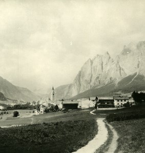 Italy Alps Dolomites Cortina Pomagagnon Rosa Pass Old NPG Stereo Photo 1900