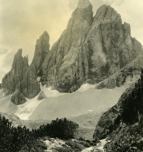 Italy Alps Dolomites the Croda dei Toni Old NPG Stereo Stereoview Photo 1900