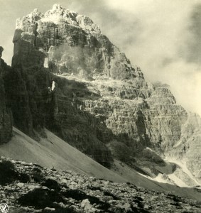 Italy Alps Dolomites Zinne Misurina Old NPG Stereo Stereoview Photo 1900