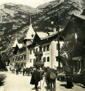 Italy Alps Dolomites Carbonin Pioner Hostel Old NPG Stereo Stereoview Photo 1900