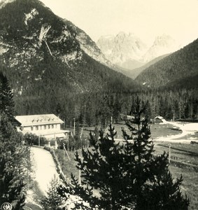 Italy Alps Dolomites Carbonin & the Monte Catini Old NPG Stereo Photo 1900