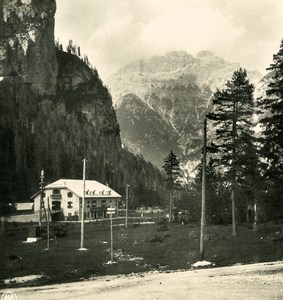 Italy Alps Dolomites Basin of Carbonin Old NPG Stereo Stereoview Photo 1900