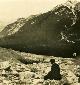 Italy Alps Dolomites Carbonin Panorama Old NPG Stereo Stereoview Photo 1900