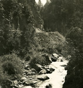 Italy Alps Dolomites Val d'Ega Eggental River NPG Stereo Stereoview Photo 1900