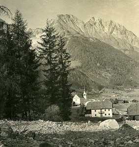Italy Alps Tyrol Antholz Mittertal Old NPG Stereo Stereoview Photo 1900