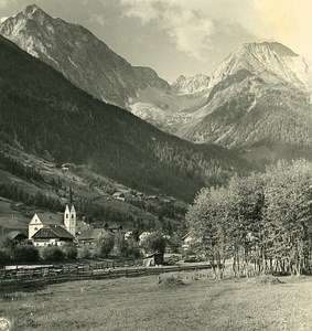 Italy Alps Tyrol Antholz Mittertal Old NPG Stereo Stereoview Photo 1900