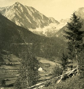 Italy Alps Tyrol Antholz Mittertal Magerstein Old NPG Stereo Photo 1900
