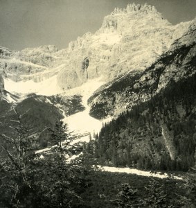 Italy Alps Dolomites Punta dei Tre Scarperi Panorama Old NPG Stereo Photo 1900